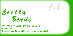 csilla berdi business card