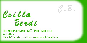 csilla berdi business card